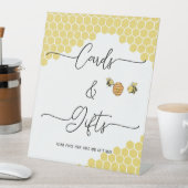 Niedliche Honigwabenkarte und Geschenke Sockelschild (In Situ)