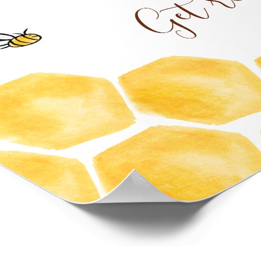 Niedliche Honigwabenrübendusche Poster (Ecke)