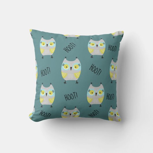 Niedliche Hoot Owls Kissen (Vorderseite)
