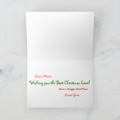 Niedliche Hoppy Holiday Frosch Card Feiertagskarte (Innenseite)