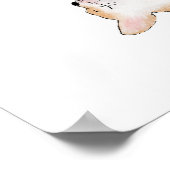 Niedliche Horgi Welpen-Anleitung zum Plündern von Poster (Ecke)