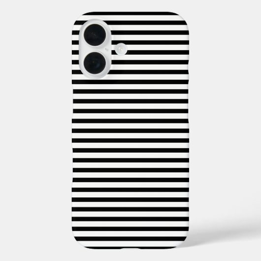 Niedliche horizontale Streifen in Schwarz/Weiß, mo Case-Mate iPhone Hülle (Rückseite)
