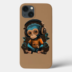 Niedliche Hörmusik des Affen, musikalischer Affe Case-Mate iPhone Hülle