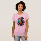 Niedliche Hörmusik des Affen, musikalischer Affe T-Shirt (Vorne ganz)