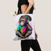 Niedliche Hörmusik des Affen, musikalischer Affe Tasche (Von Nahem)