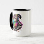 Niedliche Hörmusik des Affen, musikalischer Affe Tasse (Vorderseite Links)