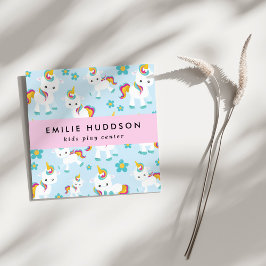 Niedliche Hörner, Kinderspielzentrum, Aktivitätsze Quadratische Visitenkarte