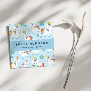 Niedliche Hörner, Kinderspielzentrum, Aktivitätsze Quadratische Visitenkarte