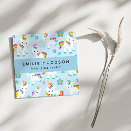 Niedliche Hörner, Kinderspielzentrum, Aktivitätsze Quadratische Visitenkarte