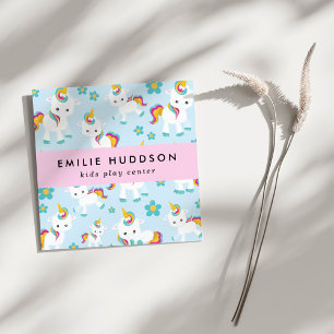 Niedliche Hörner, Kinderspielzentrum, Aktivitätsze Quadratische Visitenkarte