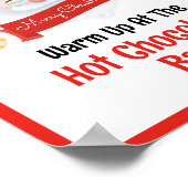 Niedliche Hot Chocolate Bar Weihnachtsfeiertag Par Poster (Ecke)