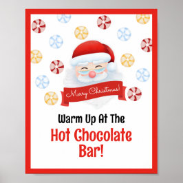 Niedliche Hot Chocolate Bar Weihnachtsfeiertag Par Poster