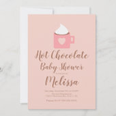 Niedliche Hot Chocolate Campfire Tasse Girl Baby D Einladung (Vorderseite)