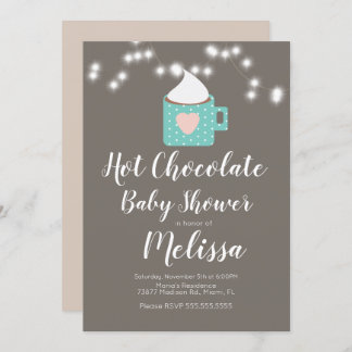 Niedliche Hot Chocolate Campfire Tasse Kinderdusch Einladung