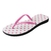 Niedliche Hot-Pink-Punkte - Flip-Flops-Slim-Gurte Badesandalen (Schrägansicht)