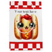Niedliche Hotdog-Liebhaber individuell anpassbar Mittlere Geschenktüte (Vorderseite)