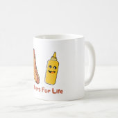 Niedliche Hotdog- und Senfpartner für Lebensgemein Kaffeetasse (VorderseiteRechts)