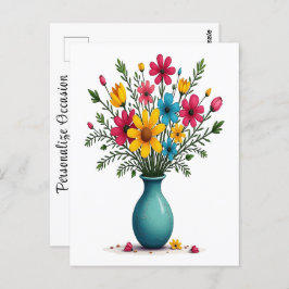Niedliche Hübsche blühende Blume Postkarte