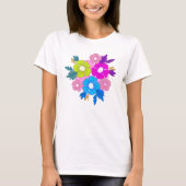 niedliche hübsche Blume schick bunt T-Shirt (Vorderseite)