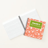 Niedliche hübsche Blume und lebhafte Insektenmädch Notizblock (Innenseite)