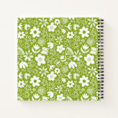 Niedliche hübsche Blume und lebhafte Insektenmädch Notizblock (Rückseite)