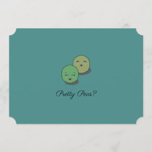 Niedliche "Hübsche Erbsen" sind meine Bridesmaid-K Einladung