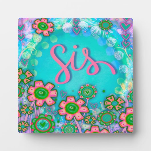 Niedliche Hübsche Fun Sis Inspirivity Fotoplatte (Vorderseite)