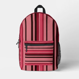 Niedliche Hübsche Girl-Pink-Streifen Bedruckter Rucksack