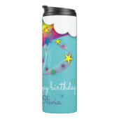 Niedliche Hübsche Girly Rainbow Stars Sky Clouds & Thermosbecher (Nach rechts gedreht)
