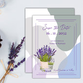 Niedliche Hübsche Lavender Themed Floral Wedding Ankündigungspostkarte