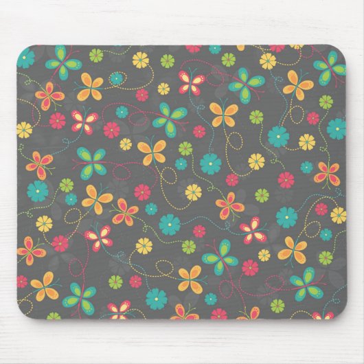 Niedliche, hübsche, mädchenhafte, farbenfrohe Schm Mousepad (Vorne)