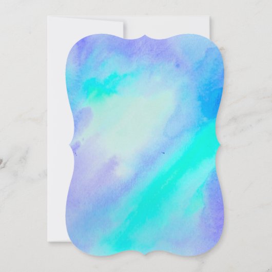 Niedliche Hübsche Meerjungfrau Mädchen Geburtstag Einladung (Rückseite)