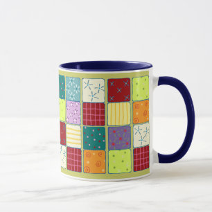 Niedliche hübsche Patchwork-Mosaik-Muster-Tasse Tasse