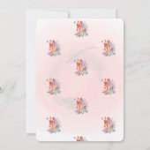 Niedliche Hübsche Pony Floral Baby Dusche Einladung (Rückseite)