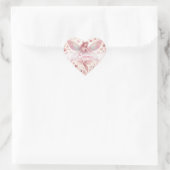 Niedliche Hübsche Rosa Fairy Herz-Aufkleber (Tasche)