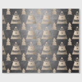 Niedliche hübsche Rose Goldbärenmuster Geschenkpapier (Flach)