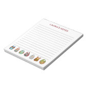 Niedliche Hübsche Wasserfarbe Schleppnetz Notizblock (Rotiert)