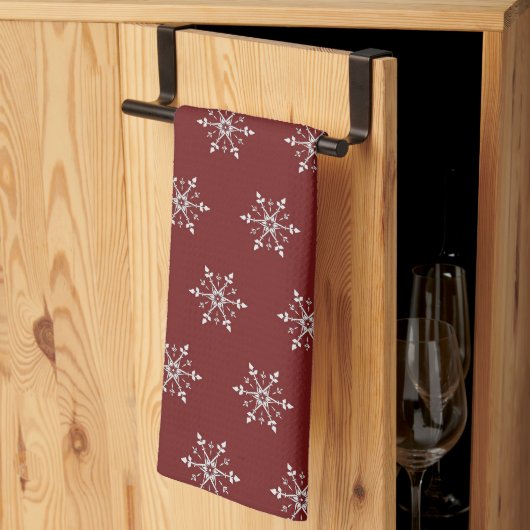 Niedliche Hübsche Winterschneeflocken Geschirrtuch (Drittel gefaltet)
