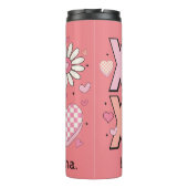 Niedliche Hugs&Kisses XOXO Rosa Liebe am Valentins Thermosbecher (Rückseite)