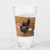 Niedliche Hühner - Bauernleben Serie - Glass Tumbl Glas (Rückseite)