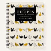 Niedliche Hühner Favoritenrezepte Foto Notizblock (Vorderseite)