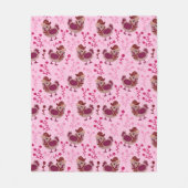 Niedliche Hühner Fleecedecke (Vorderseite)