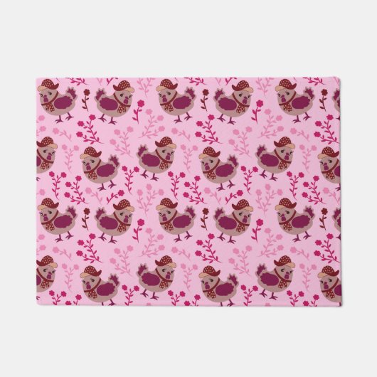 Niedliche Hühner Fußmatte (Vorderseite)