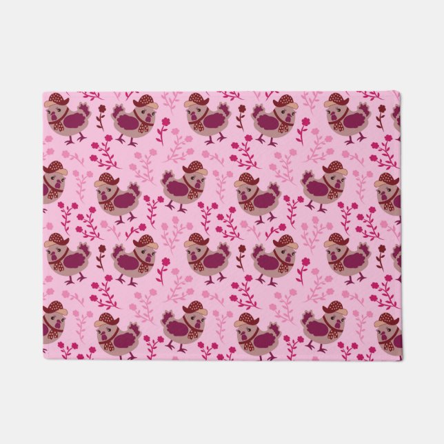 Niedliche Hühner Fußmatte (Vorderseite)