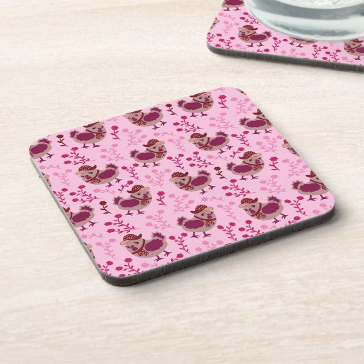 Niedliche Hühner Getränkeuntersetzer (Linke Seite)