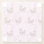 Niedliche Hühner Glasuntersetzer (Rückseite)