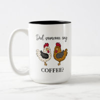 Niedliche Hühner | Hat jemand Kaffee gesagt? Zwei-