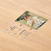 Niedliche Hühner Hühner Hühner Hühner Girl Erster Acryleinladungen (Ablage )