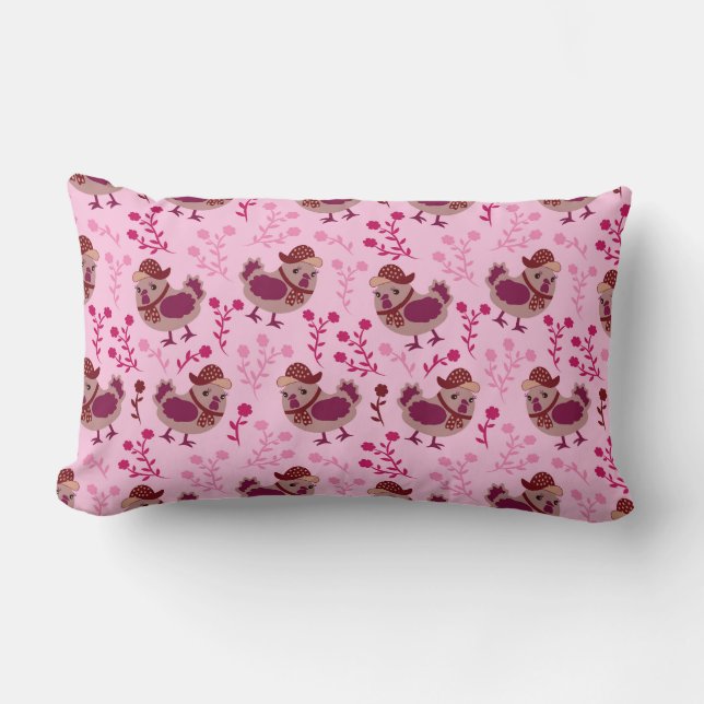 Niedliche Hühner Lendenkissen (Vorderseite)