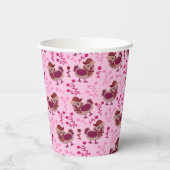 Niedliche Hühner Pappbecher (Rückseite)